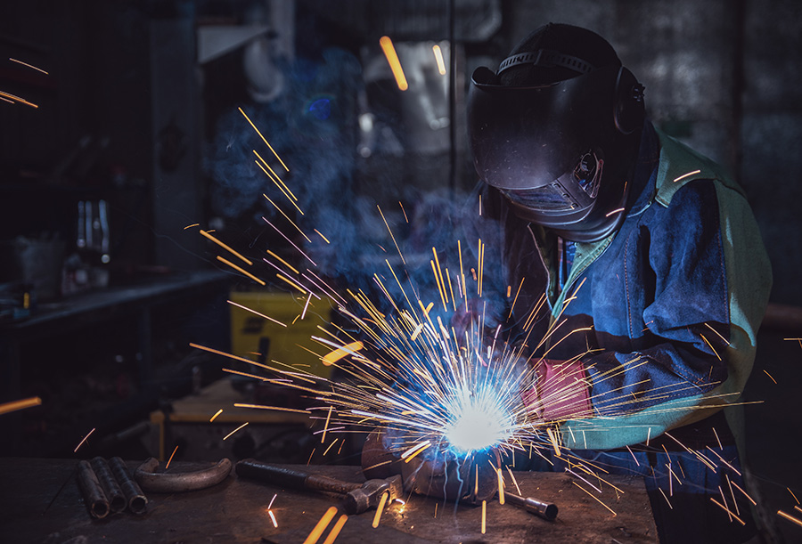 Man welding